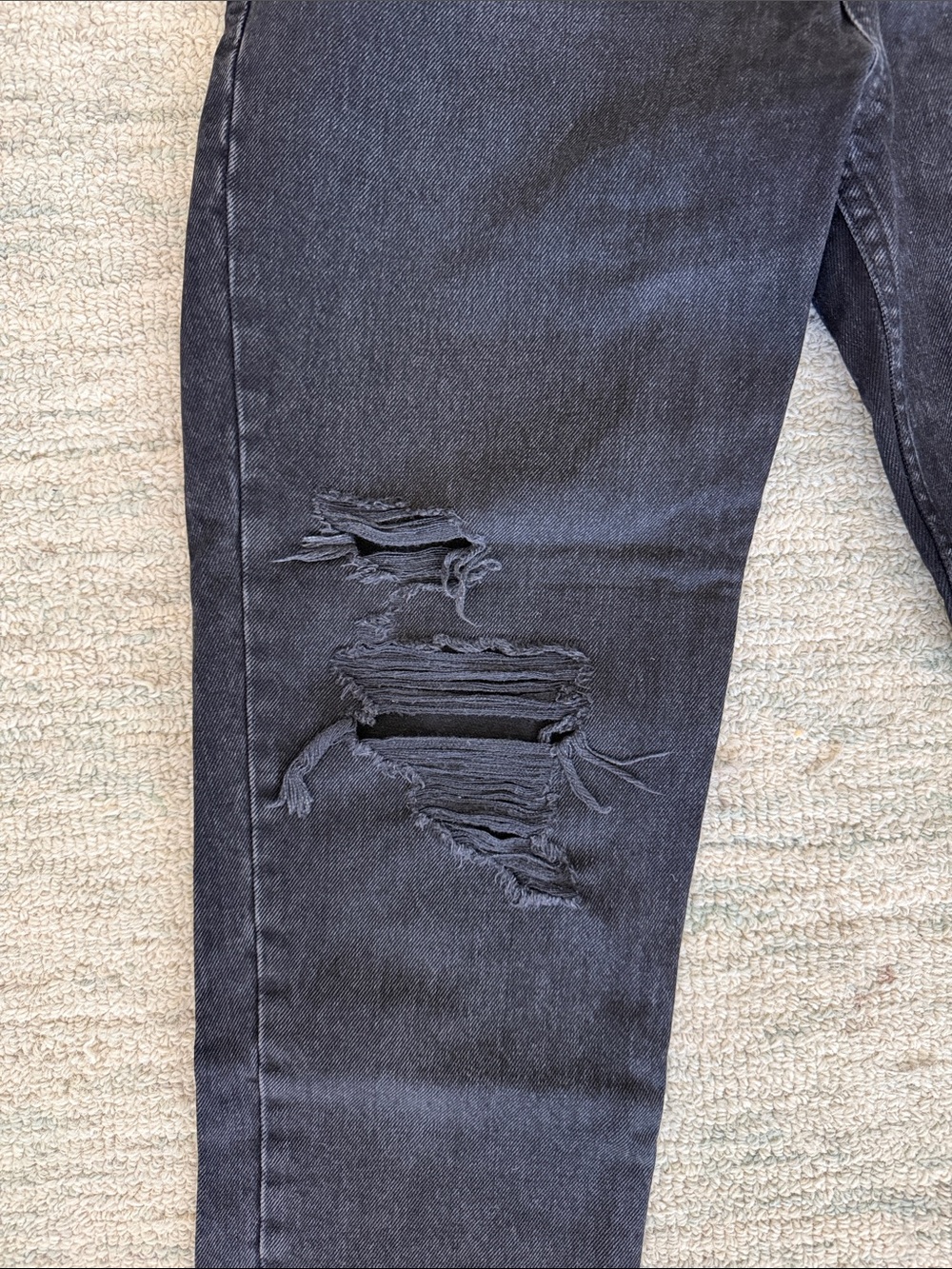 ZARA Washed Charcoal Black High-Rise Jeans, Ankle Length - Picture 4 of 7